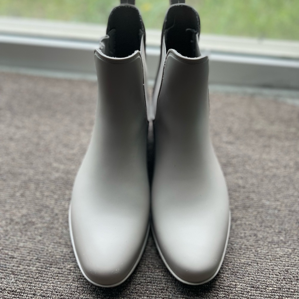 Gray rainboots